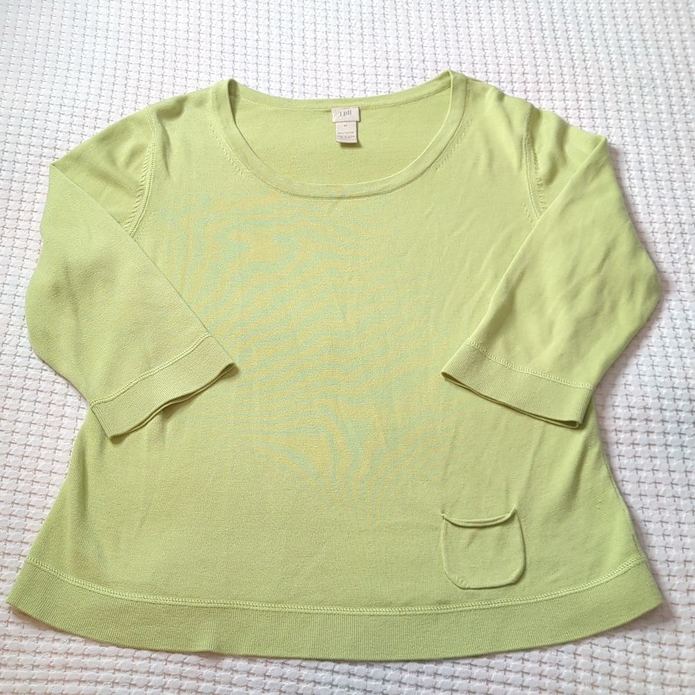 J Jill green cotton top size M